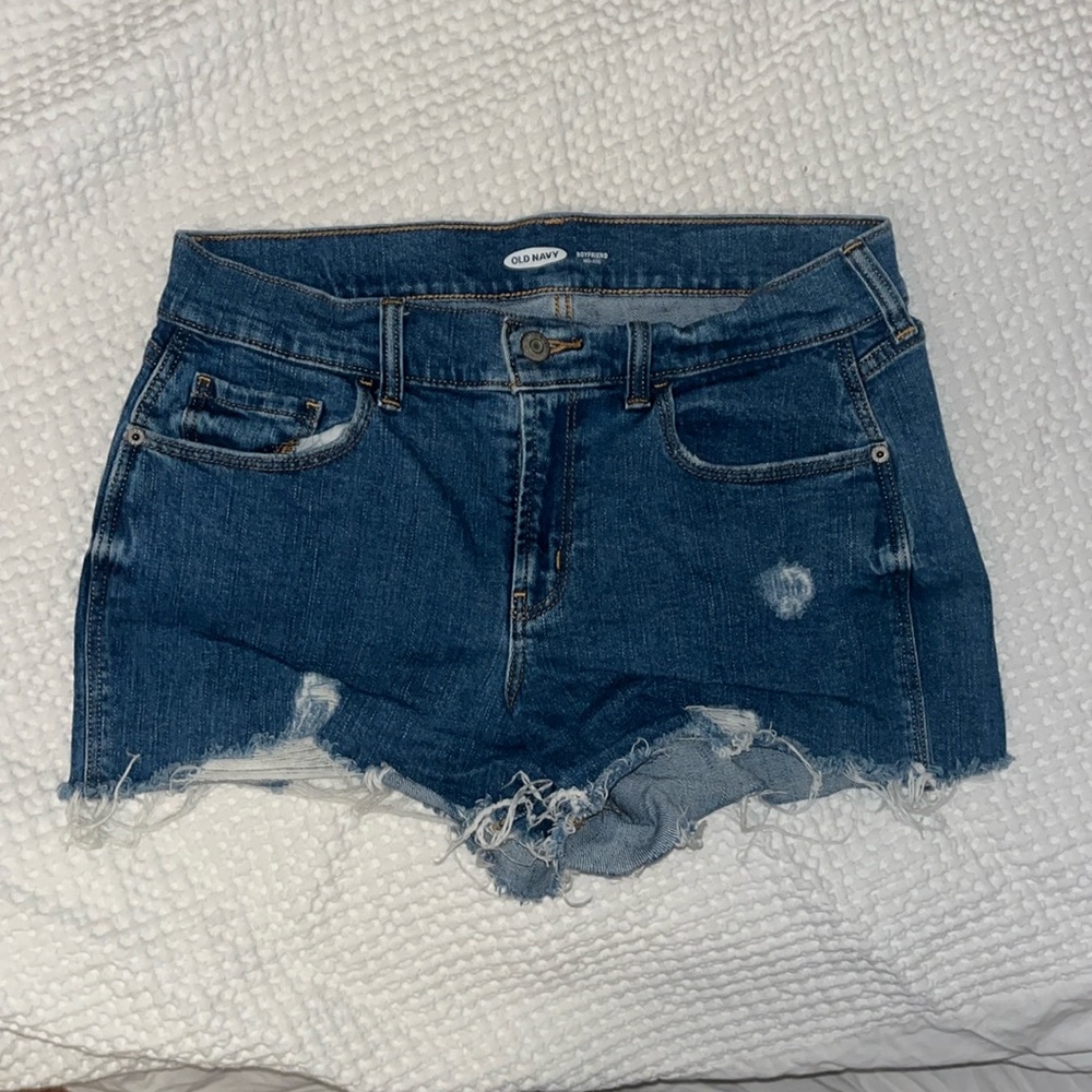 Mid Rise Denim Shorts